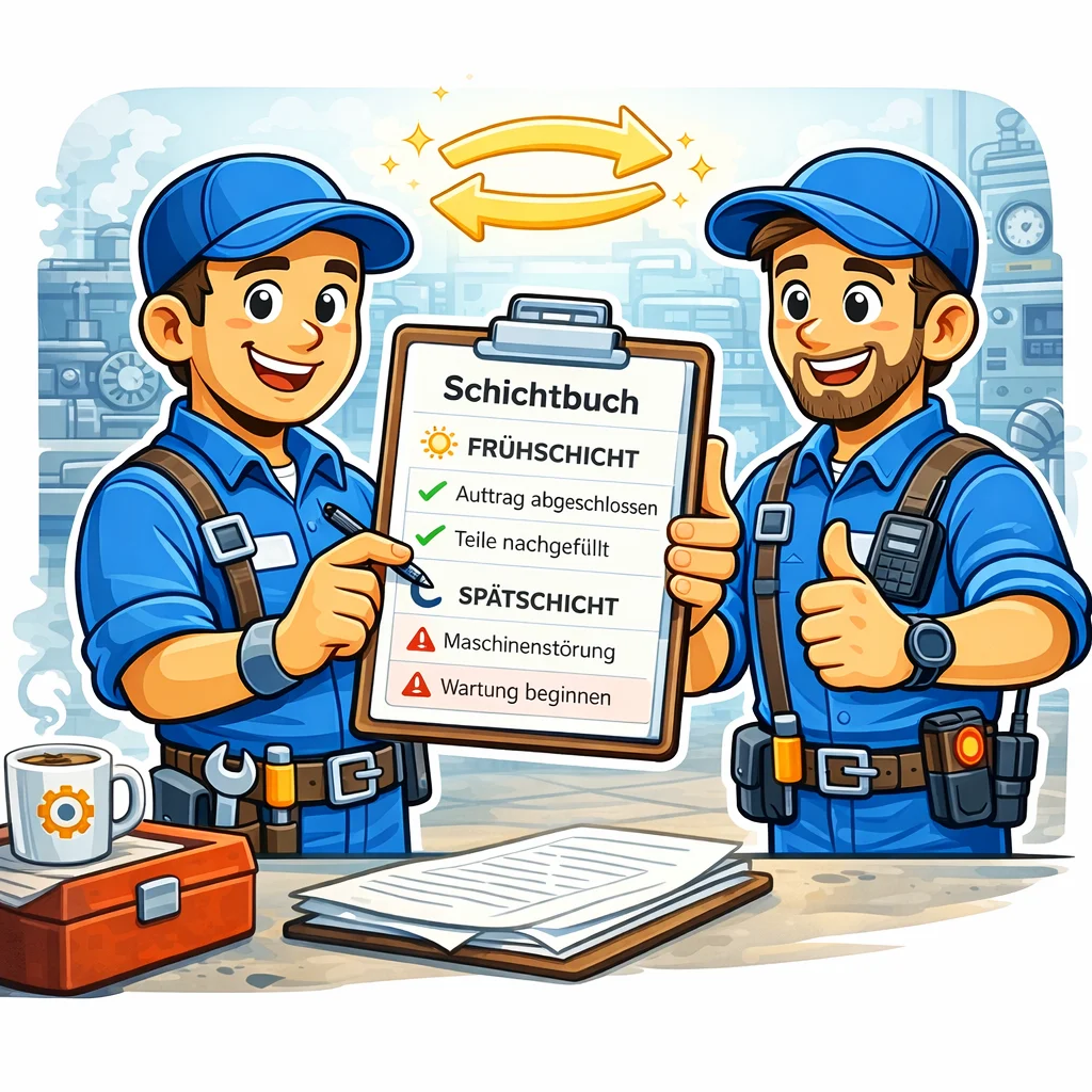 Schichtübergabe Illustration